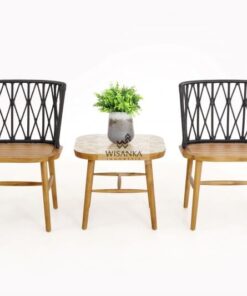 Alvira Teak Outdoor Terrace Set