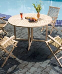 Butterfly Teak Outdoor Dining Set