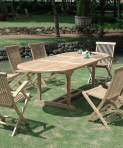 Classic Oval Teak OUtdoor Dining Set