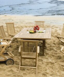 Classic Rectangular Teak Outdoor Dining Set