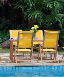 Monica Teak Recliner with Rectangular Table